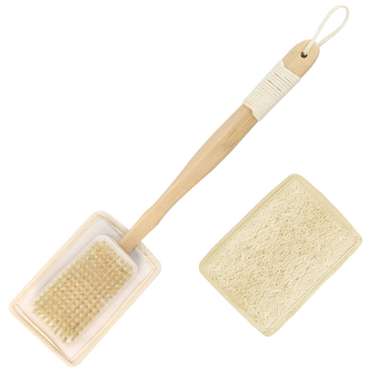 2-in-1 Shower Brush with Loofah Refill Pads