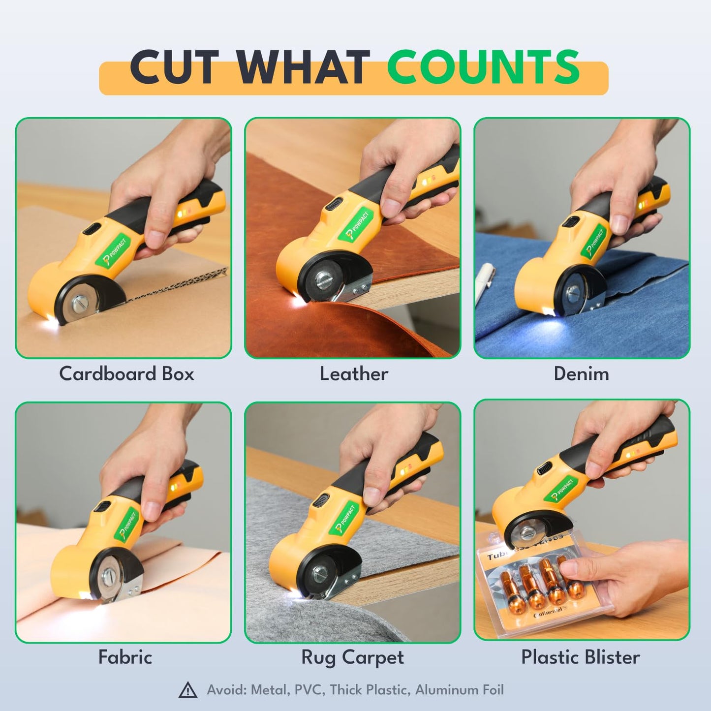 Electric Rotary Cutter – Cuts Thick Cloth, Leather, Paperboard & Plastic with Precision