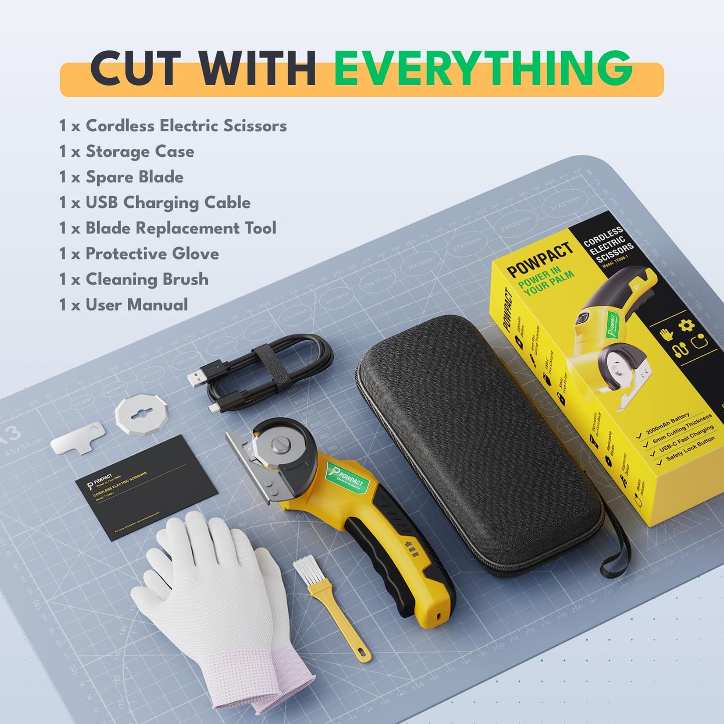 Electric Rotary Cutter – Cuts Thick Cloth, Leather, Paperboard & Plastic with Precision