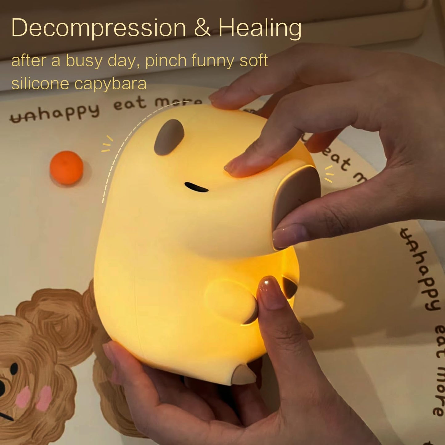 Cute Capybara Led Night Light
