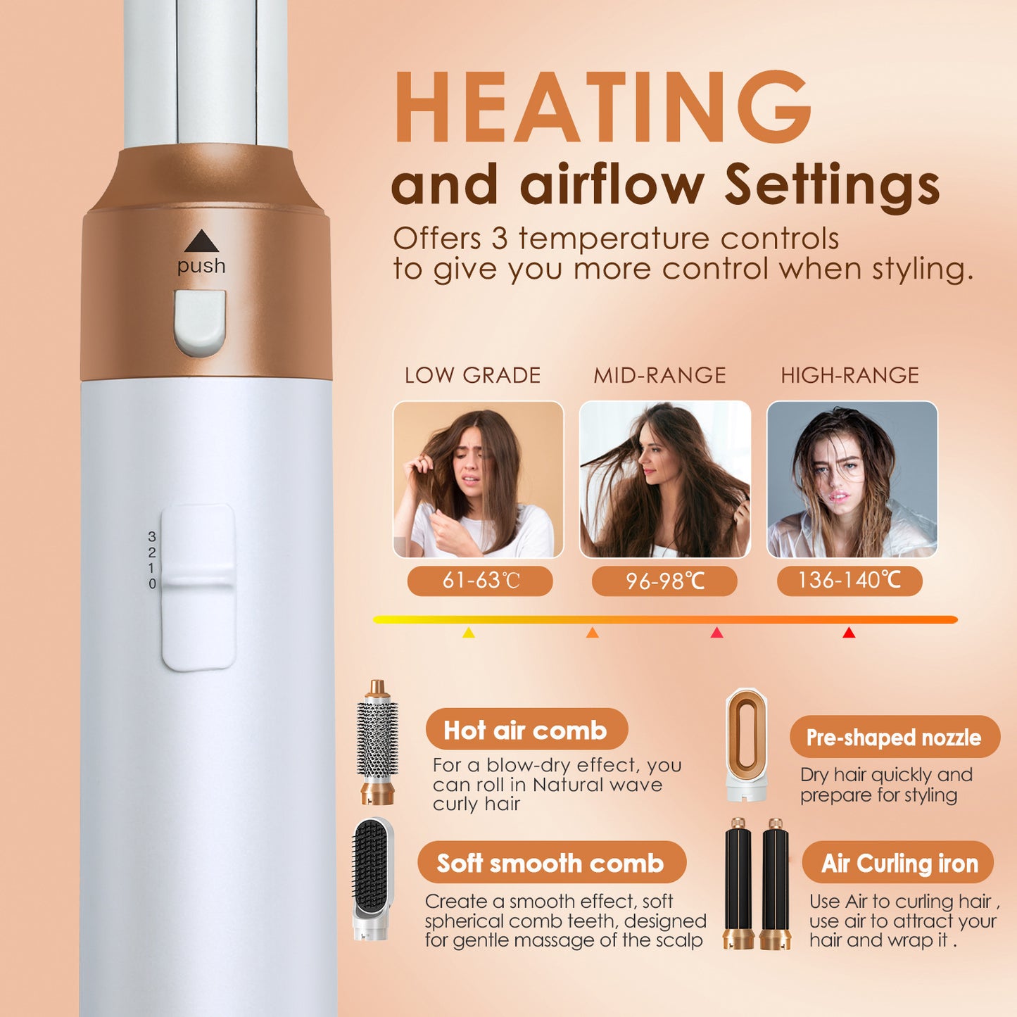 5 in 1 Professional Negative Ionic Hair Styler