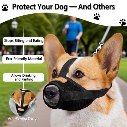 Basket Muzzle for Dogs, Prevents Biting Chewing Barking