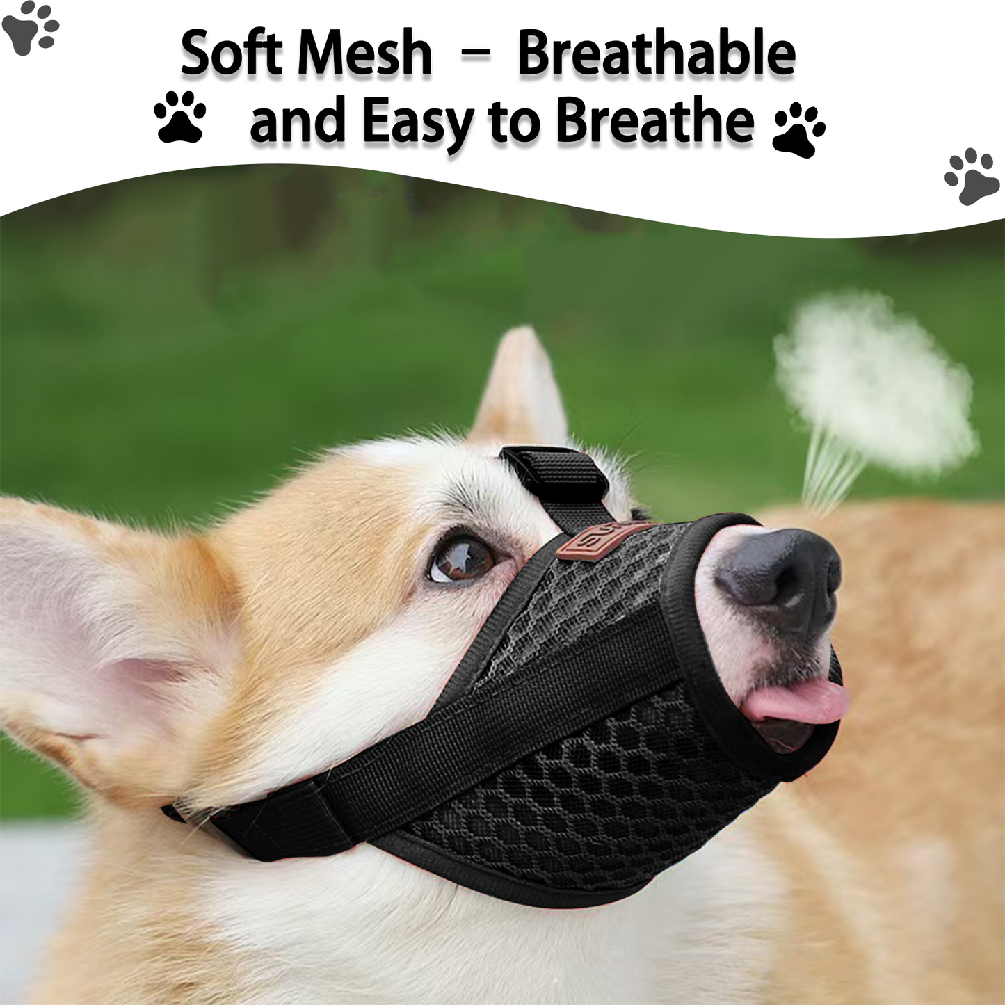 Basket Muzzle for Dogs, Prevents Biting Chewing Barking