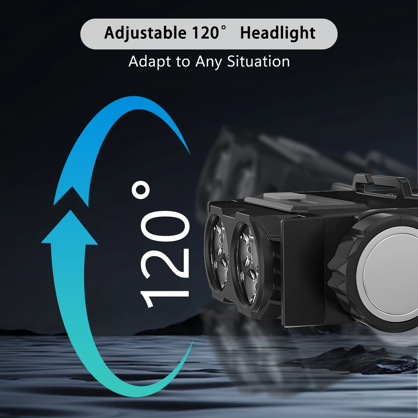 2-Pack LED Headlamp Rechargeable – Super Bright Magnetic Headlight