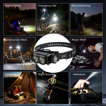 2-Pack LED Headlamp Rechargeable – Super Bright Magnetic Headlight