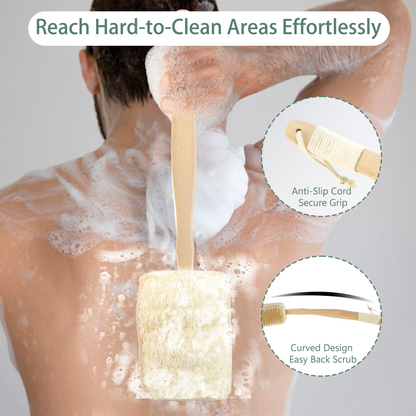 2-in-1 Shower Brush with Loofah Refill Pads