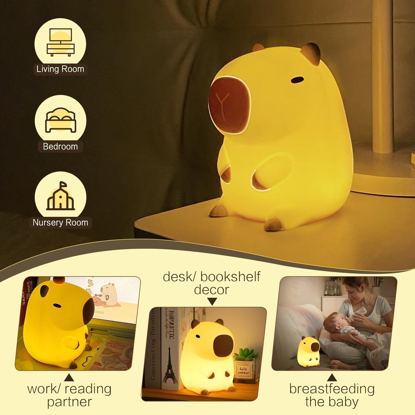 Cute Capybara Led Night Light
