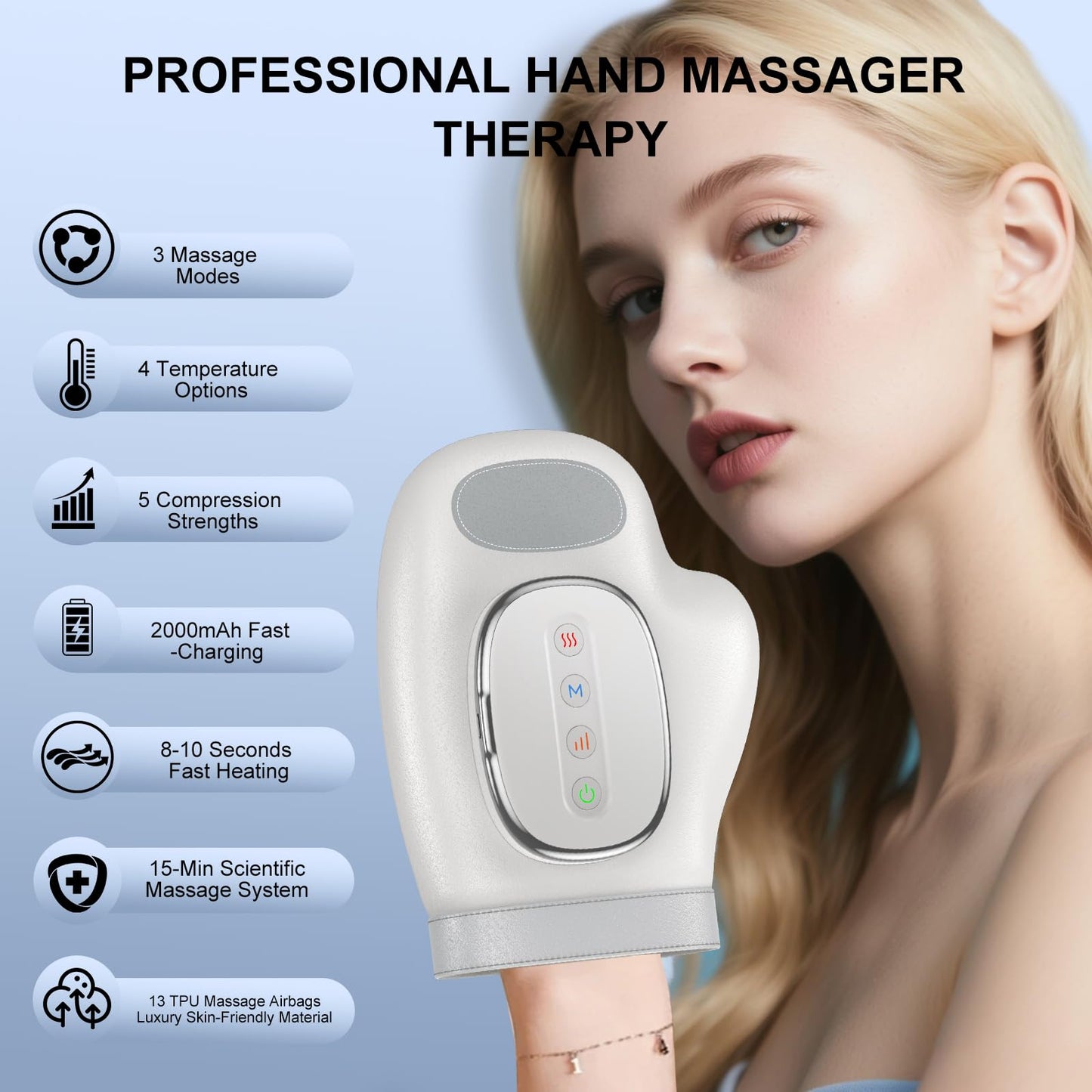 3-in-1 Hand Massager - Natural Hand Pain Relief